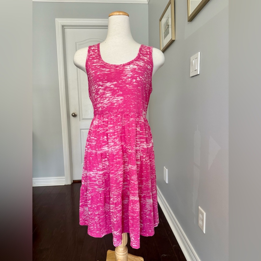 BAYO Pink Sleeveless Fit and Flare Jersey Dress - Large